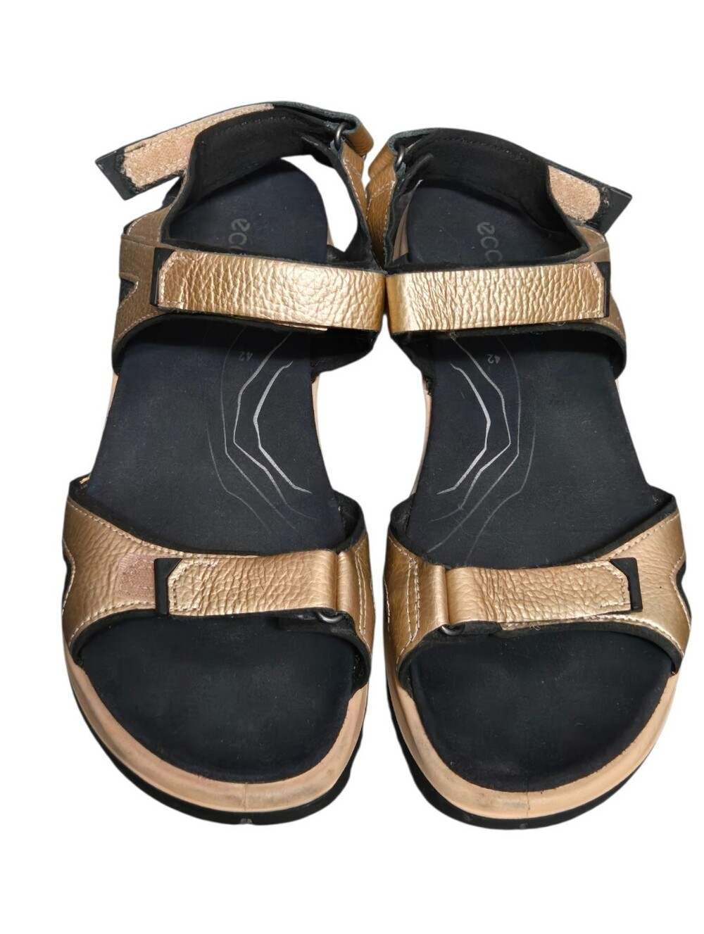 Ecco Offroad Metallic Leather Sandals Sz 42 / 11-11.5 US Copper